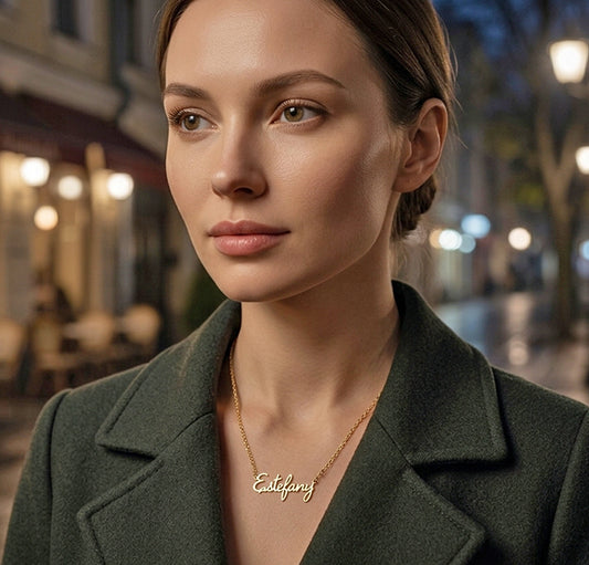 14kt. Gold Freestyle Script Name Necklace | High Polish