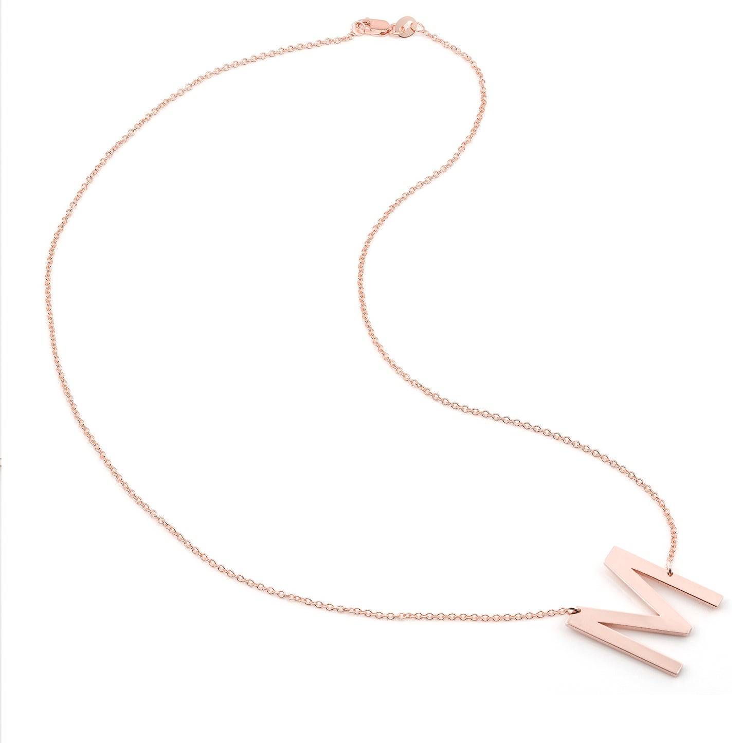 14K Gold Custom Initial Necklace | 0.75" High