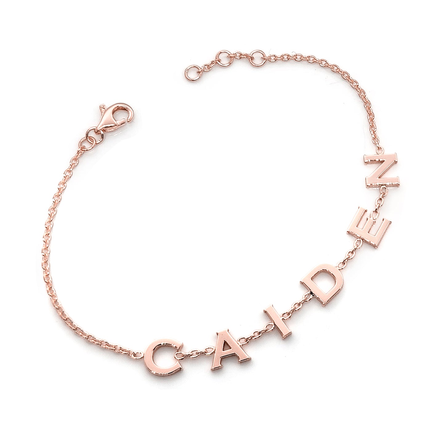 Custom Initial Name Bracelet in 14K Gold