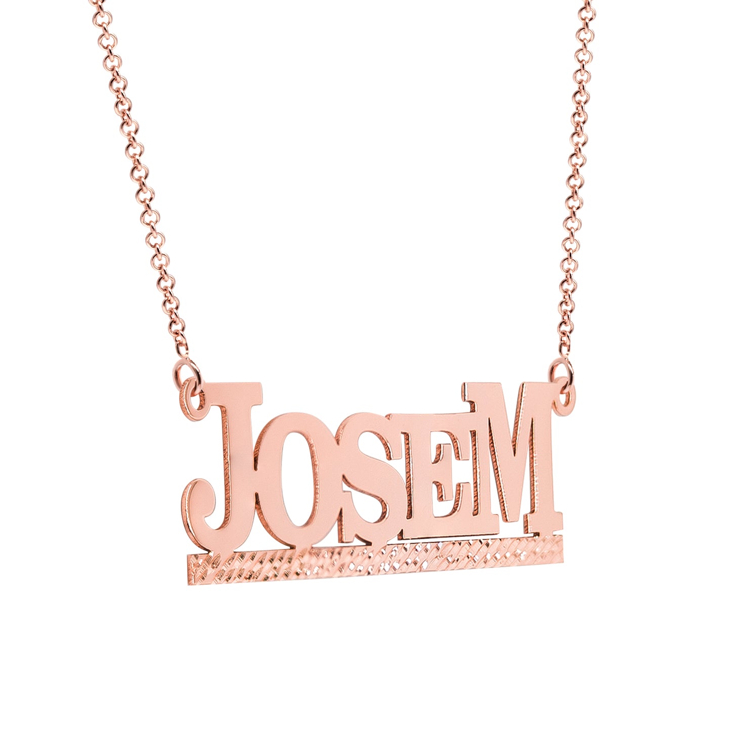 Custom 14K Gold Solid Nameplate Necklace