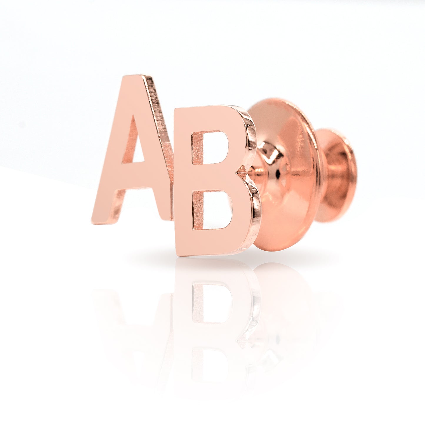 Initial Tie Tack in 14K Gold | High Polish