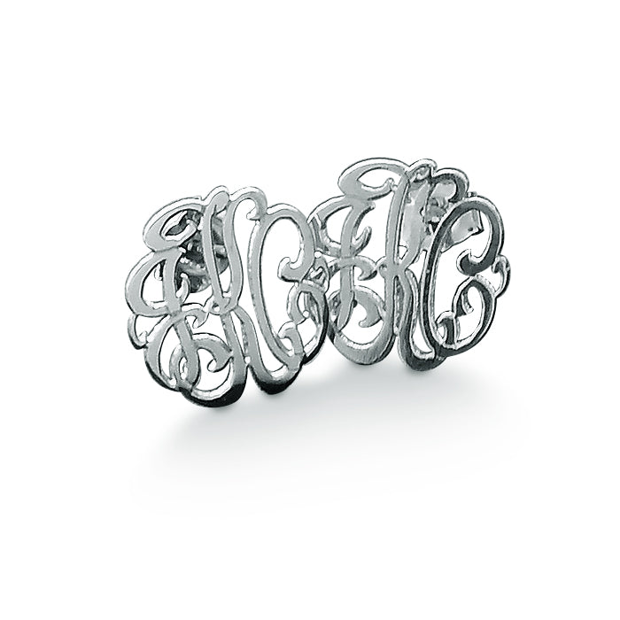 Custom 14K Gold Monogram Stud Earrings - Elegant Creations NYC