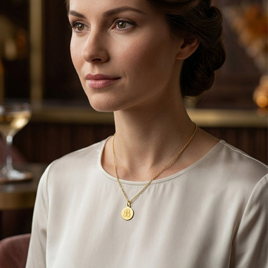 Engravable Disc Pendant in 14K Gold | 9.5mm and 22mm sizes