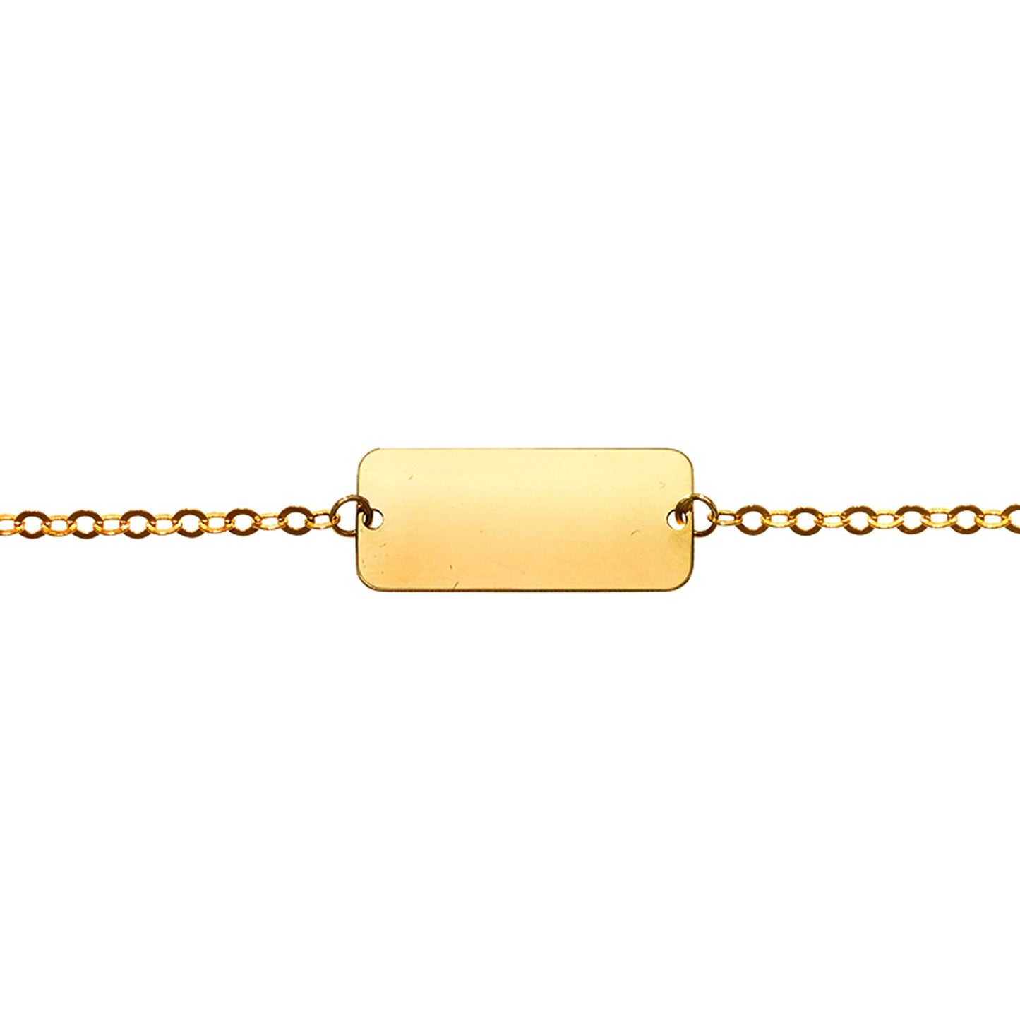 14K Gold Polished ID Bracelet