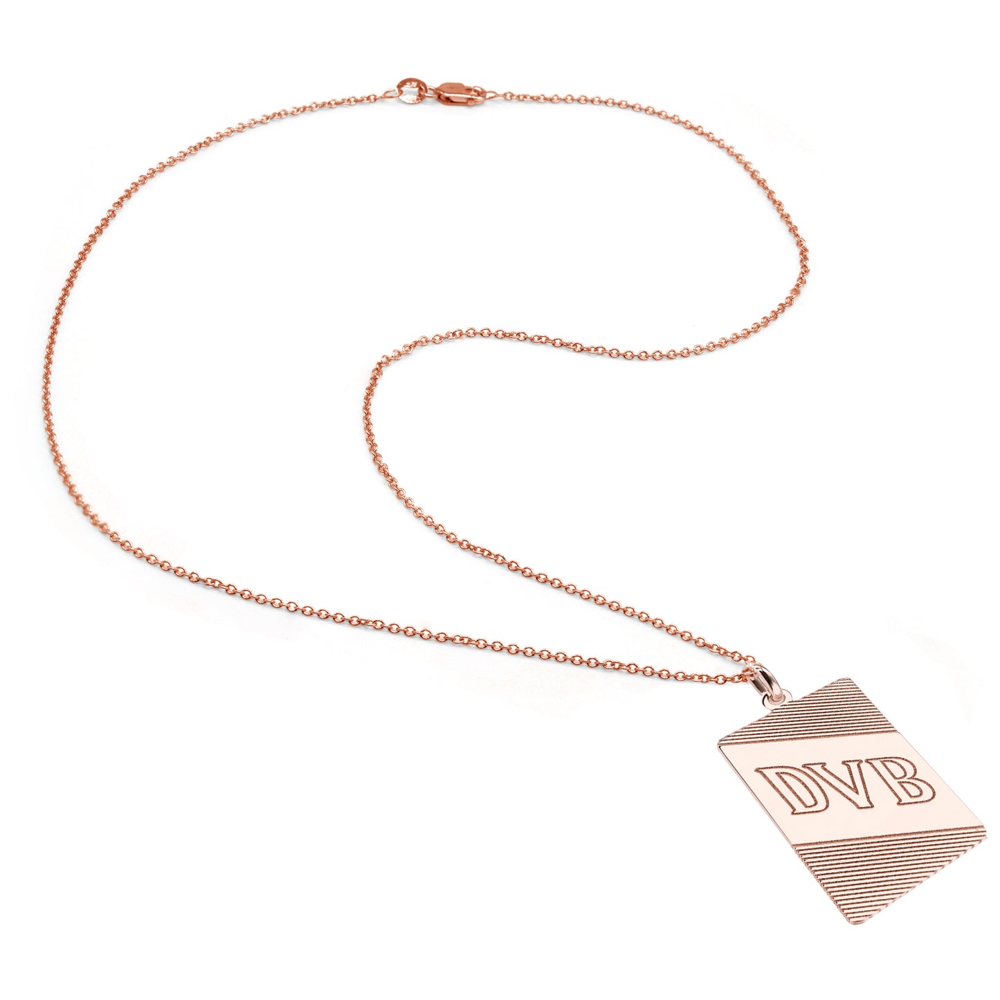 Engravable Dog Tag Pendant in 14K Gold