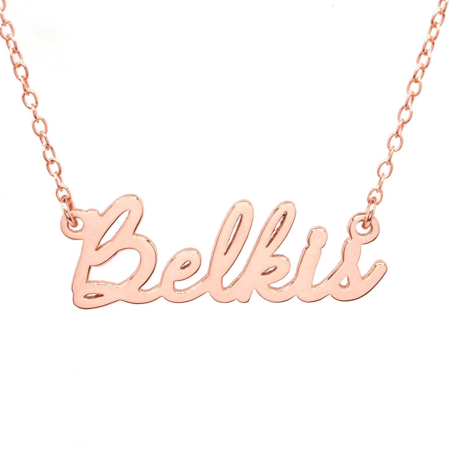 14kt. Gold Freestyle Script Name Necklace | High Polish