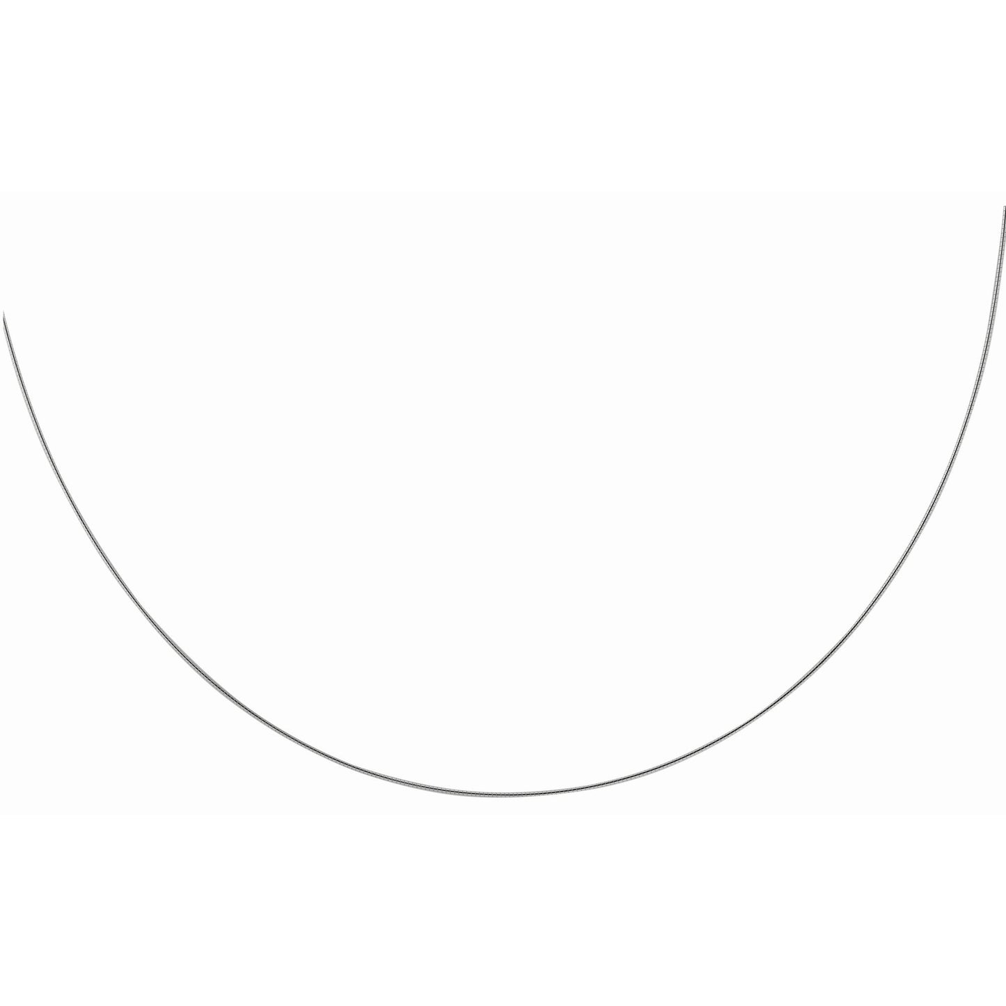 Sterling Silver Round Omega Chain with Lobster Clasp