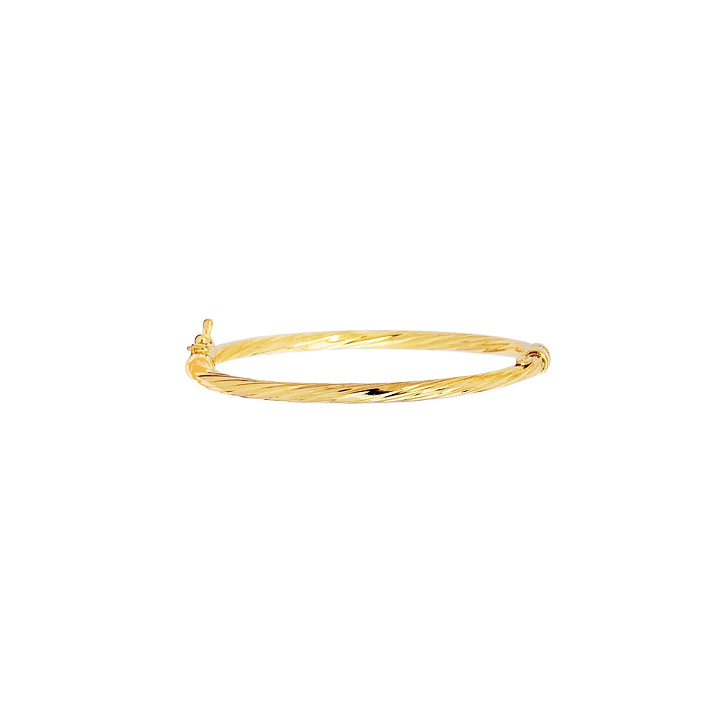14K Yellow Gold 5.5" Polished Twist Children's Bangle