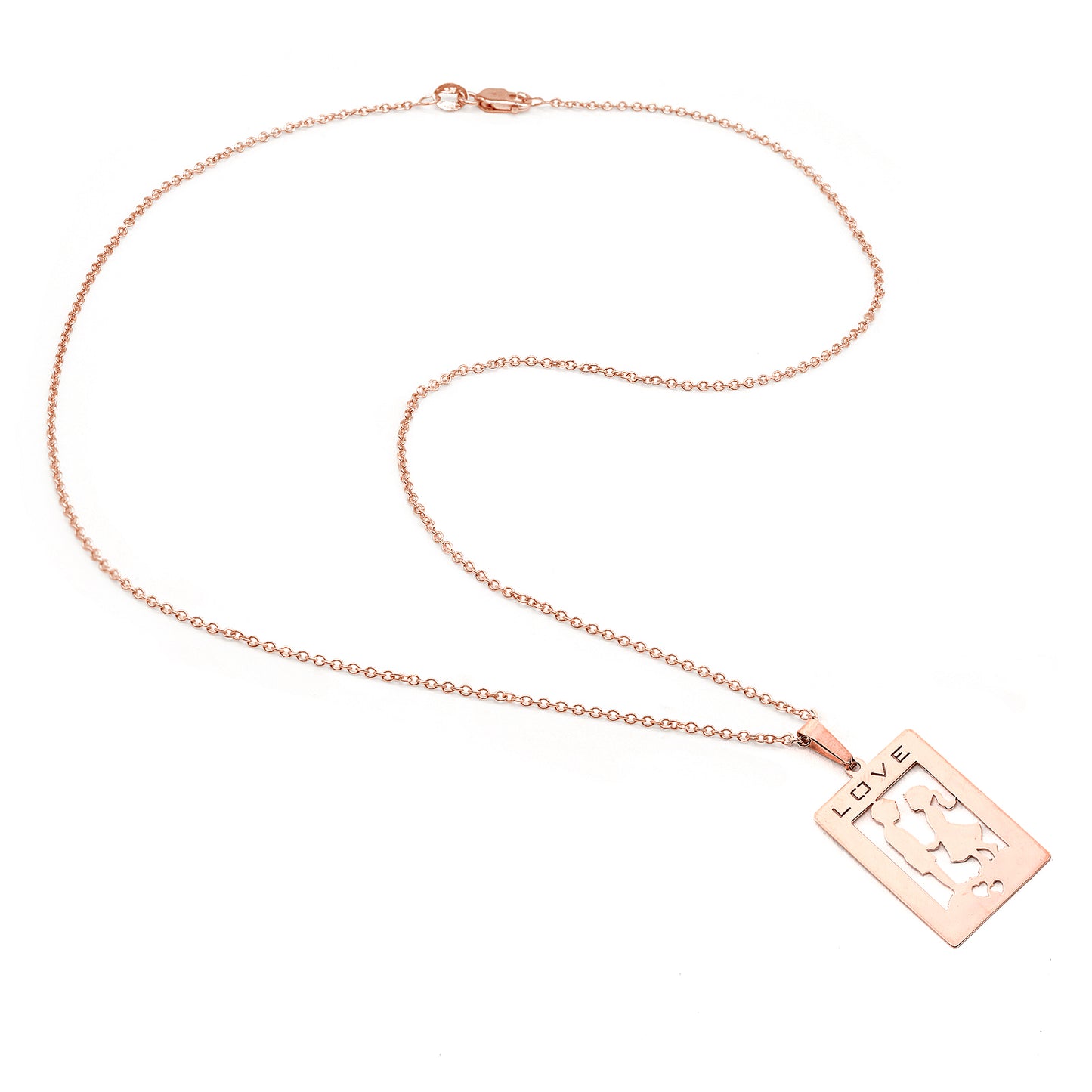 Punch Out Dog Tag Pendant in 14K Gold