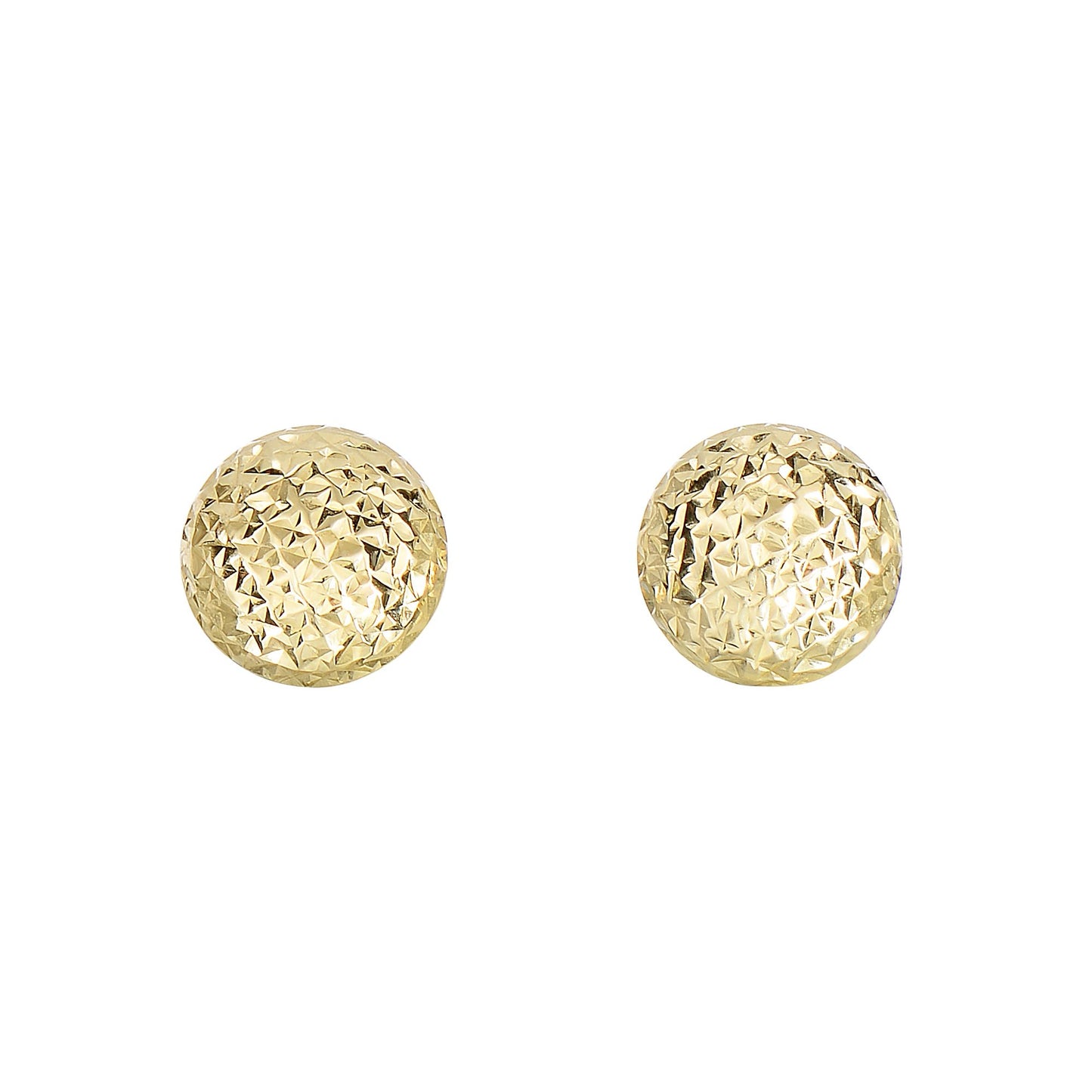 14K Gold Crystal Cut Post Earring