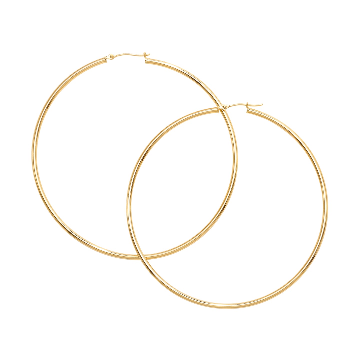 14K Gold Polished Hoop Earring