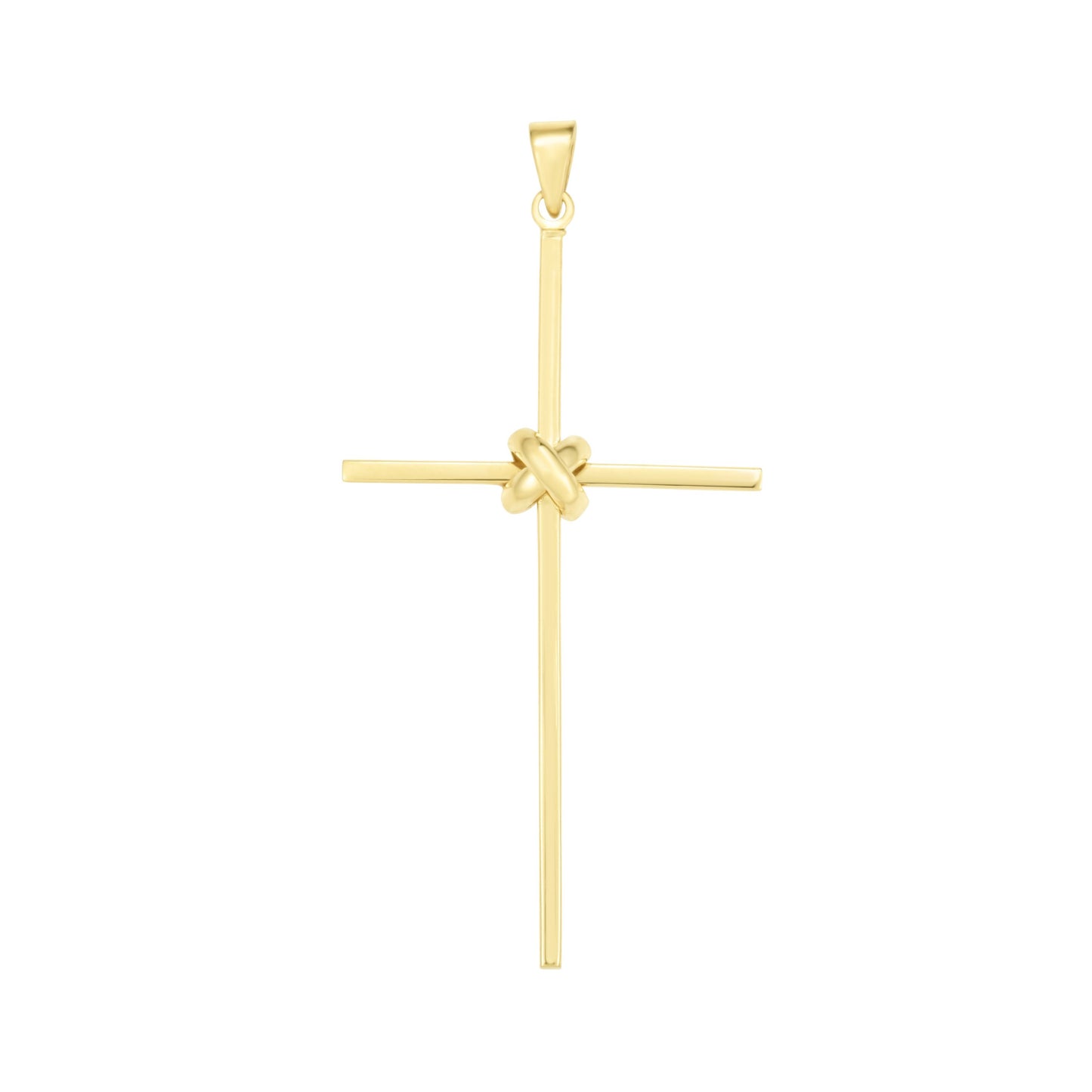 14K Yellow Gold Large Thin Cross