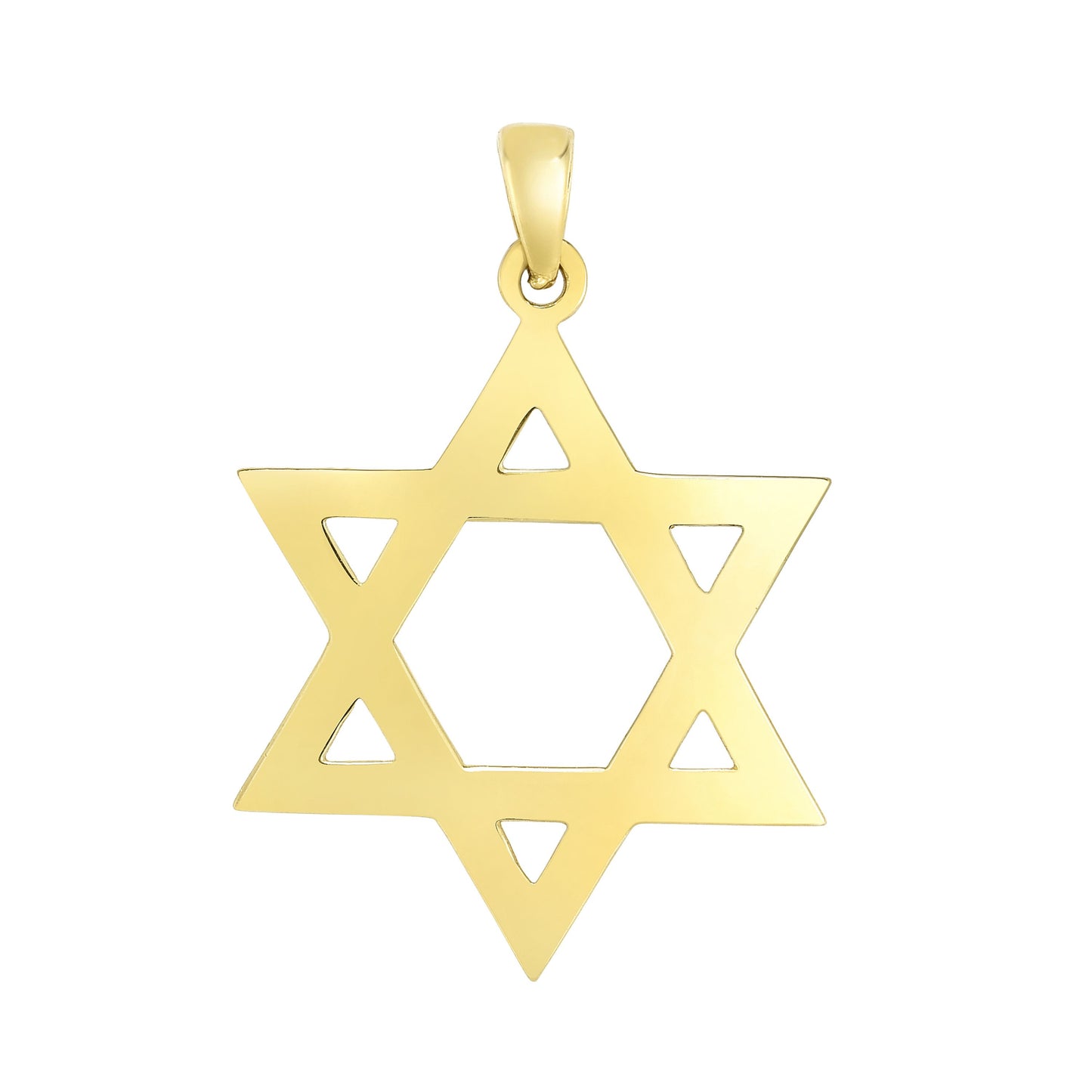 14K Yellow Gold Polished Star of David