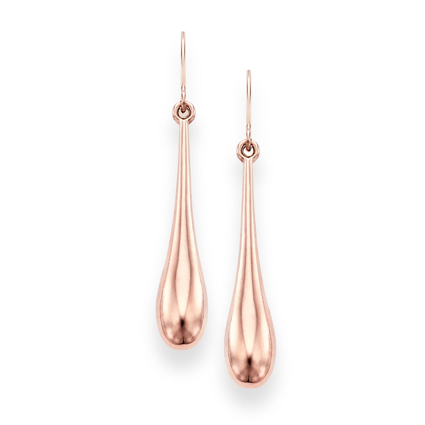 14K Gold Polished Graduated Tear Drop Earring