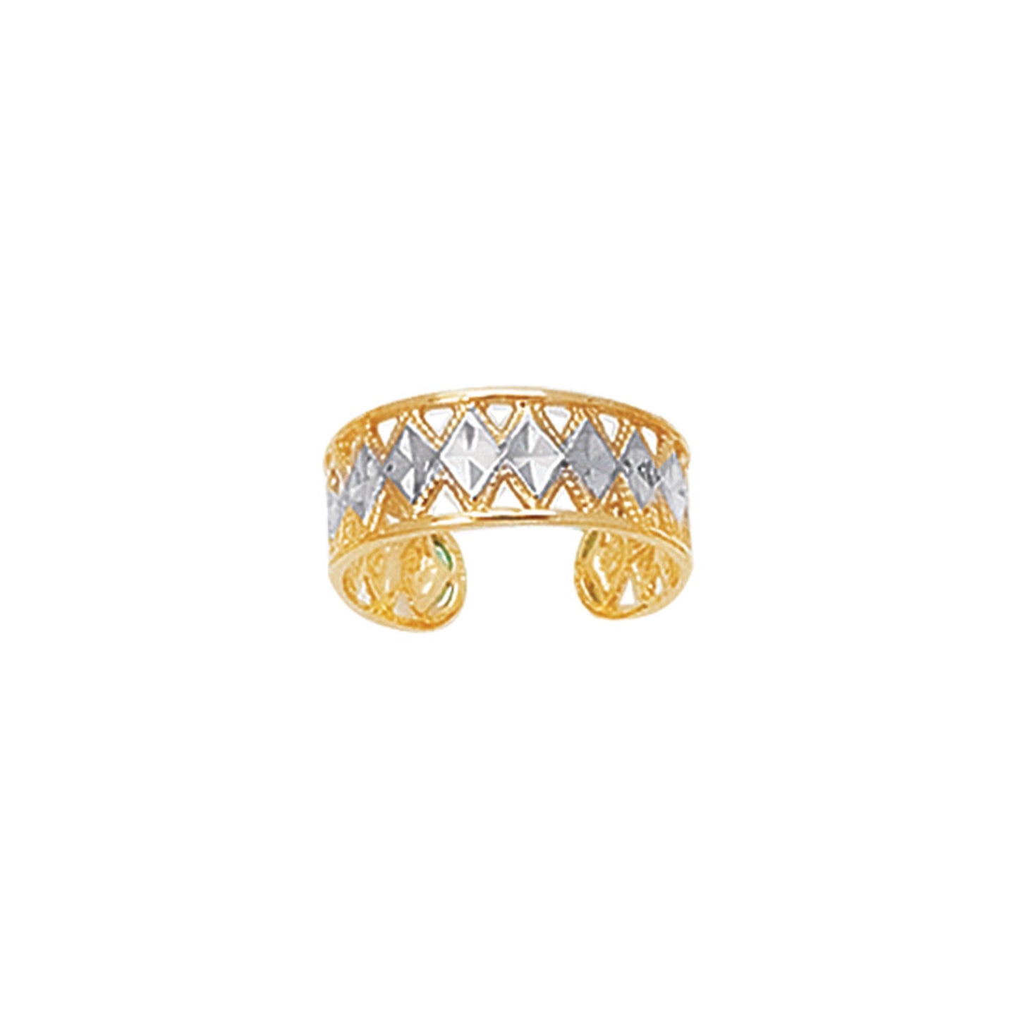 14K Yellow & White Gold Toe Ring