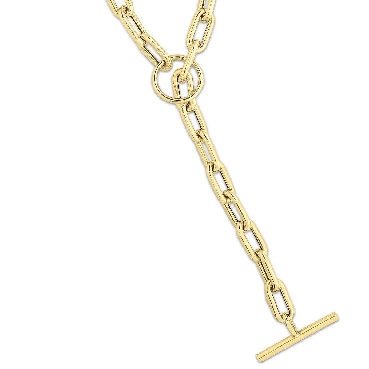 14K Gold Mariner Link Bracelet with Spring Ring Clasp - Elegant Creations NYC