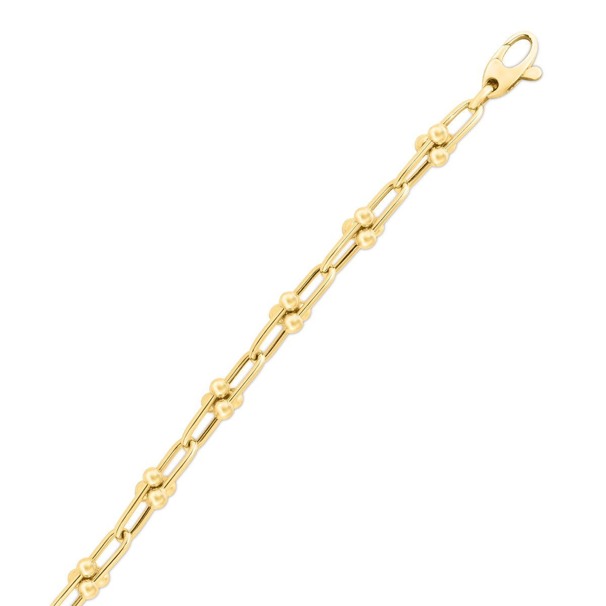 14K Gold Jax Link Chain Necklace with Lobster Clasp - Elegant Creations NYC