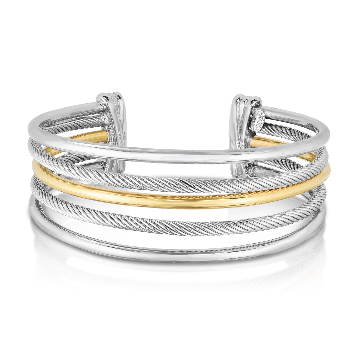 Magnifica Five Row Cuff in 18K Gold & Sterling Silver