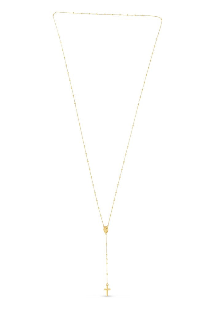 14K Gold Rosary Necklace