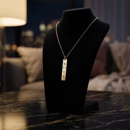 14kt. Gold Love Bar Pendant Necklace
