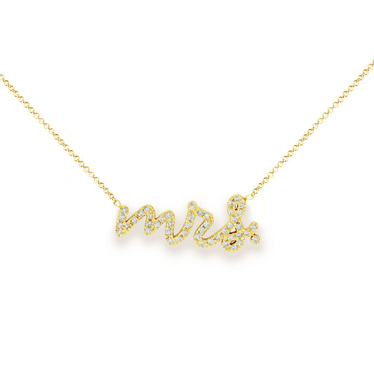 MRS pendant made with 14K Solid Gold and Diamonds