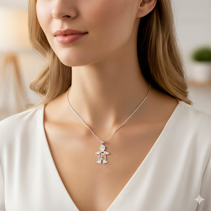 Baby Boy Picture Pendant with Shirt Cut-Out - Personalized Custom Jewelry with Your Pictures | Sterling Silver