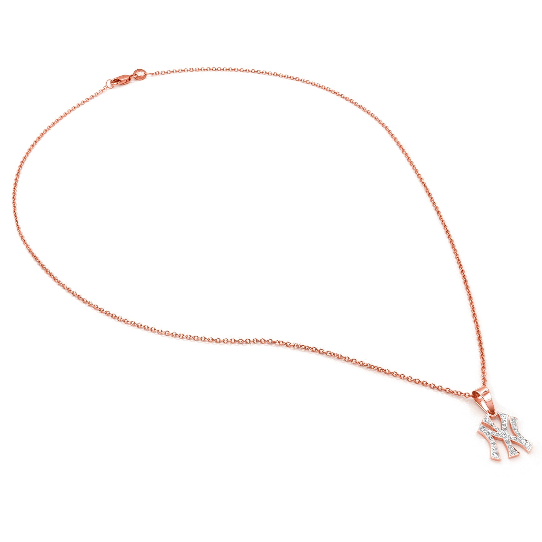 New York Baseball Team Charm Pendant with Diamonds and 14K Gold inch size) 14K Yellow Gold