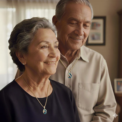 14K Gold Oval Picture Pendant with Cut-Out - Personalized Custom Jewelry with Your Pictures