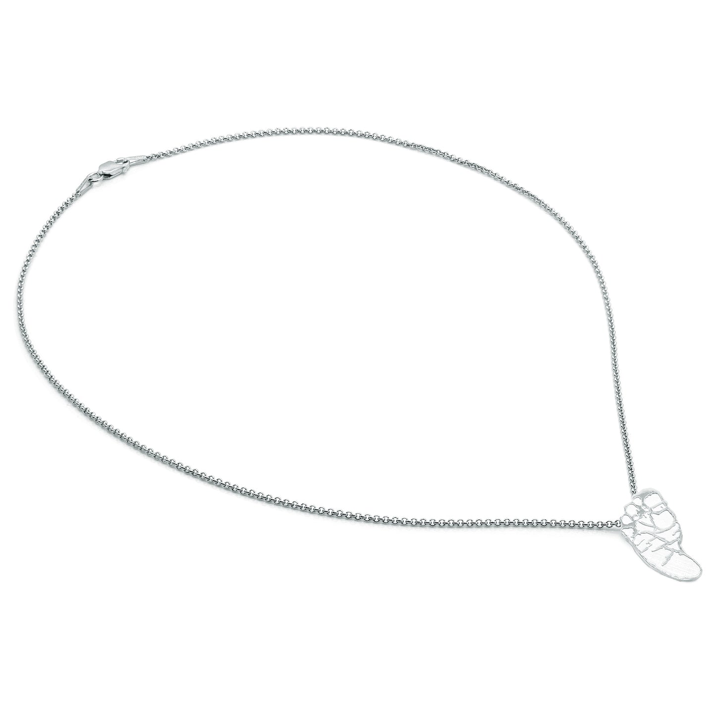 Custom Foot Pendant Charm Engraved in 14K Gold