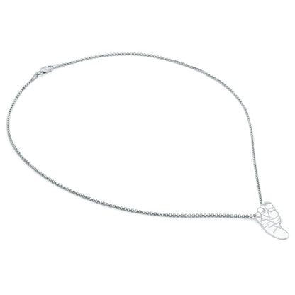 Custom Foot Pendant Charm Engraved in 14K Gold