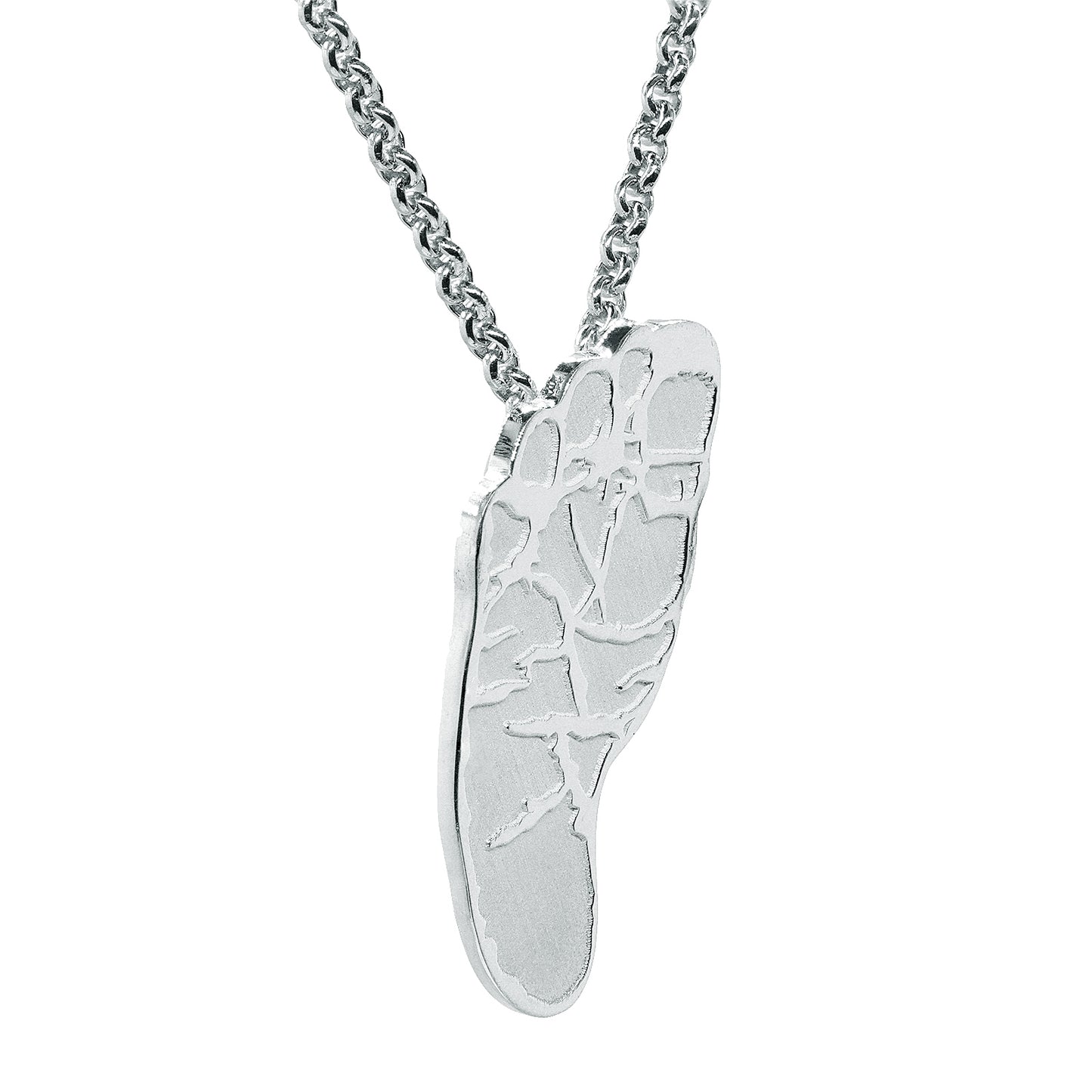 Custom Foot Pendant Charm Engraved in 14K Gold