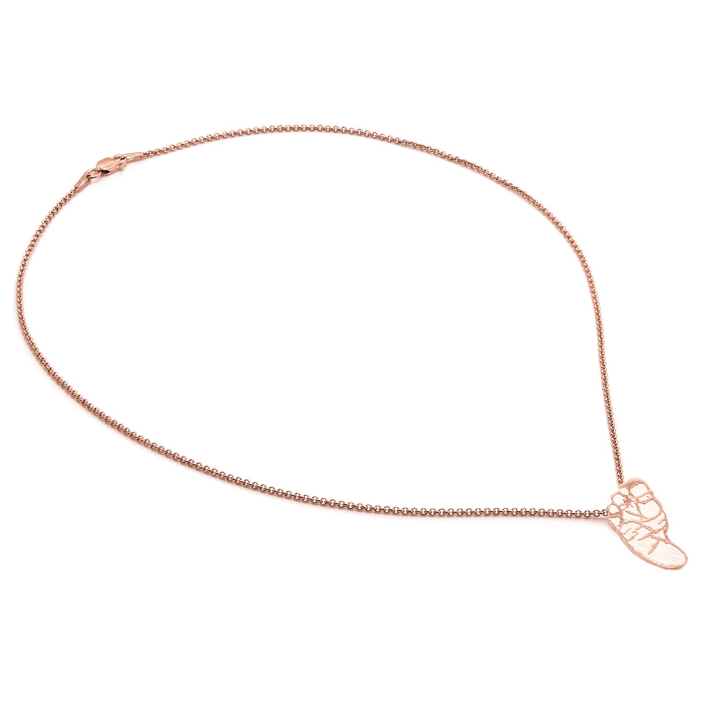 Custom Foot Pendant Charm Engraved in 14K Gold