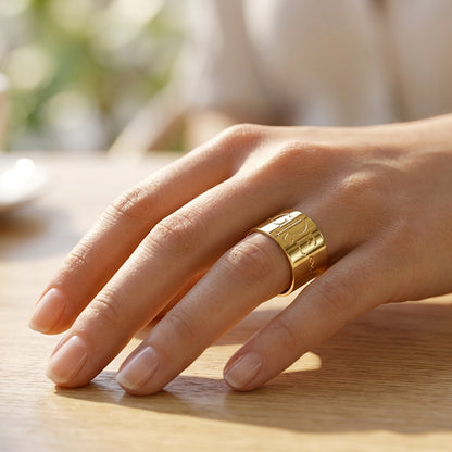 Custom 14K Gold Monogram Ring With Initials
