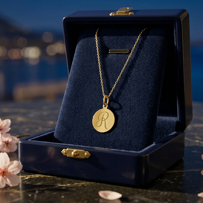 Engravable Disc Pendant in 14K Gold | 9.5mm and 22mm sizes