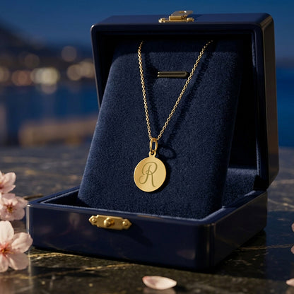 Engravable Disc Pendant in 14K Gold | 9.5mm and 22mm sizes