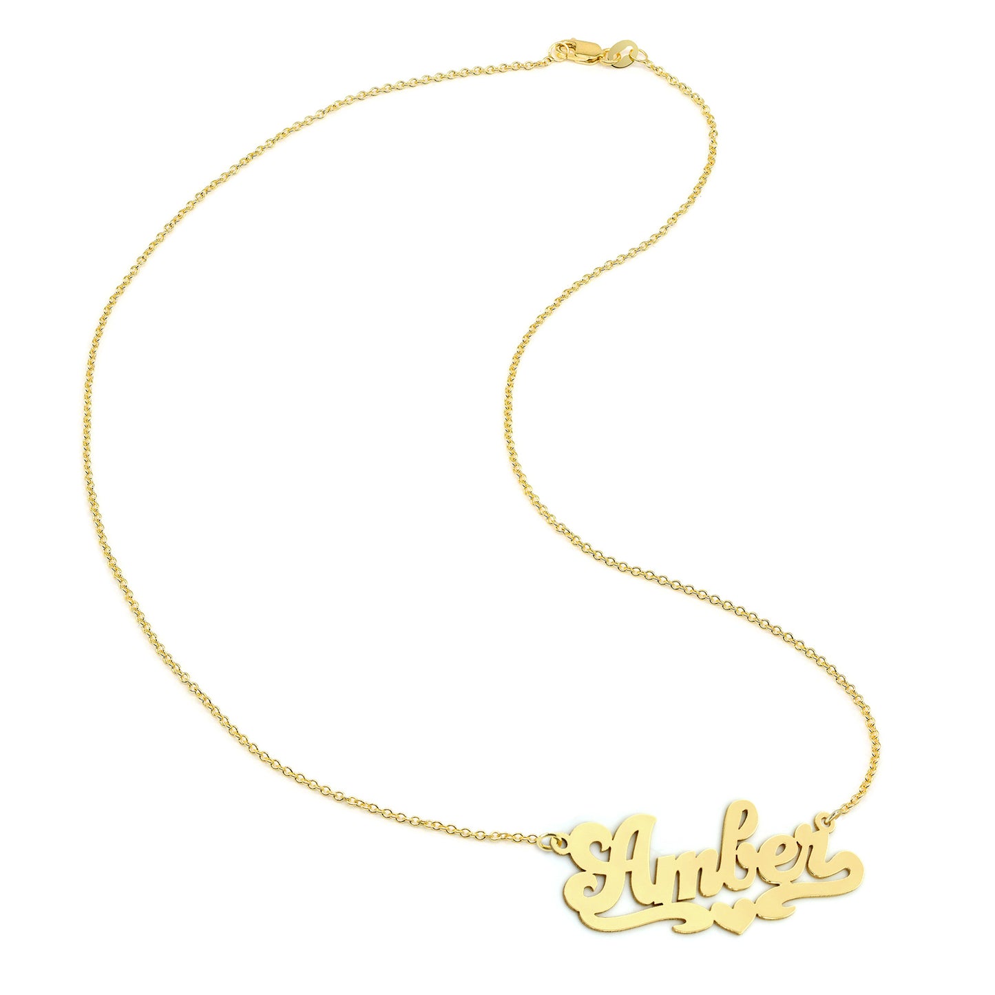 Personalized 14K Gold Name Plate Necklace