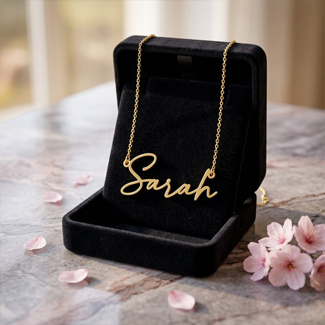 Stylish Cursive Name Charm Necklace