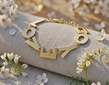 Women's LOVE YOU Bracelet in 14K Gold