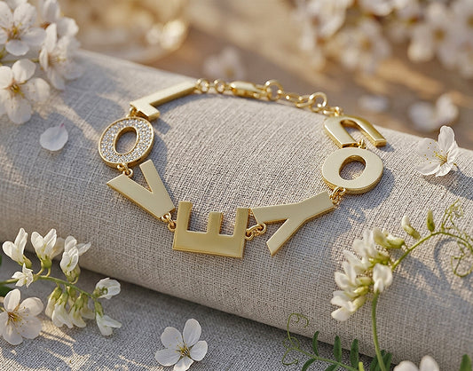 Women's LOVE YOU Bracelet in 14K Gold