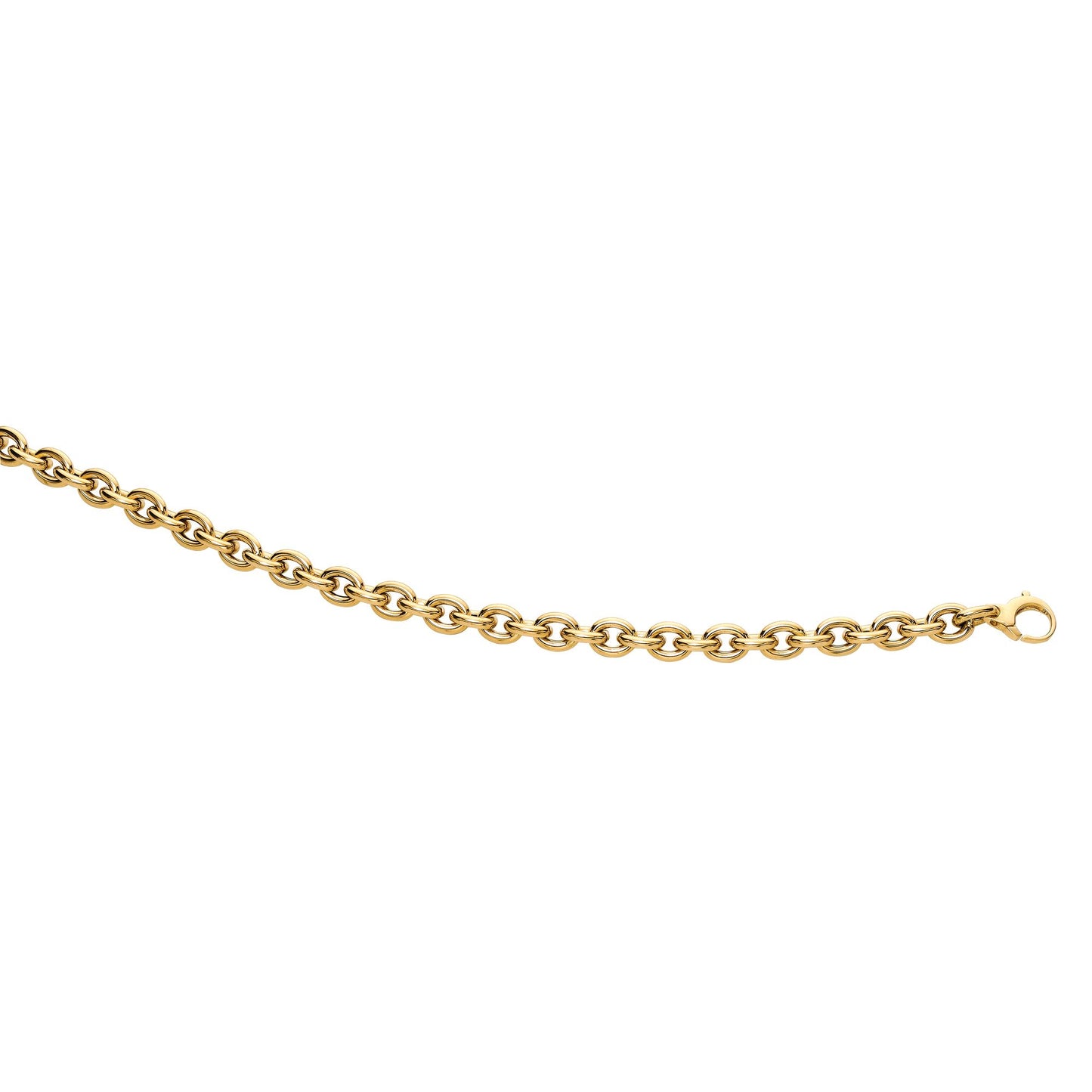14K Gold Polished Oval Cable Link