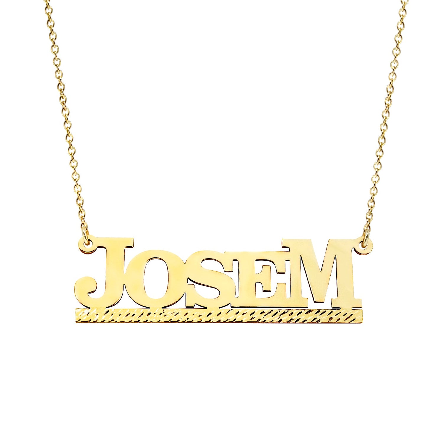 Custom Sterling Silver Solid Nameplate Necklace