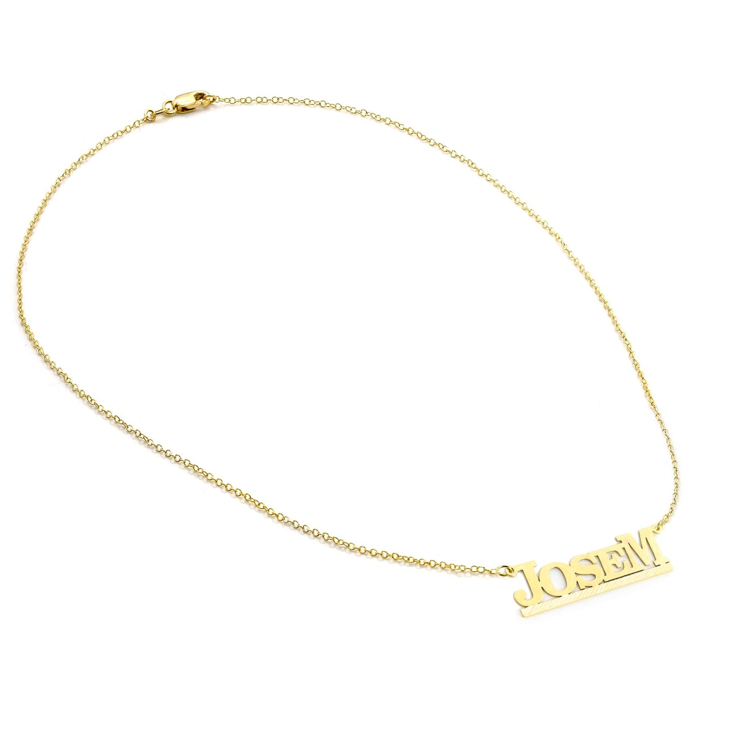 Custom Sterling Silver Solid Nameplate Necklace