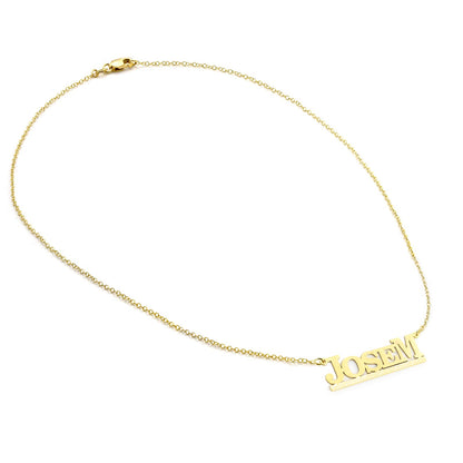 Custom Sterling Silver Solid Nameplate Necklace