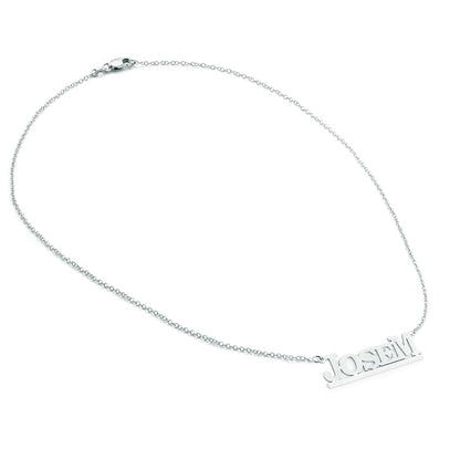 Custom Sterling Silver Solid Nameplate Necklace