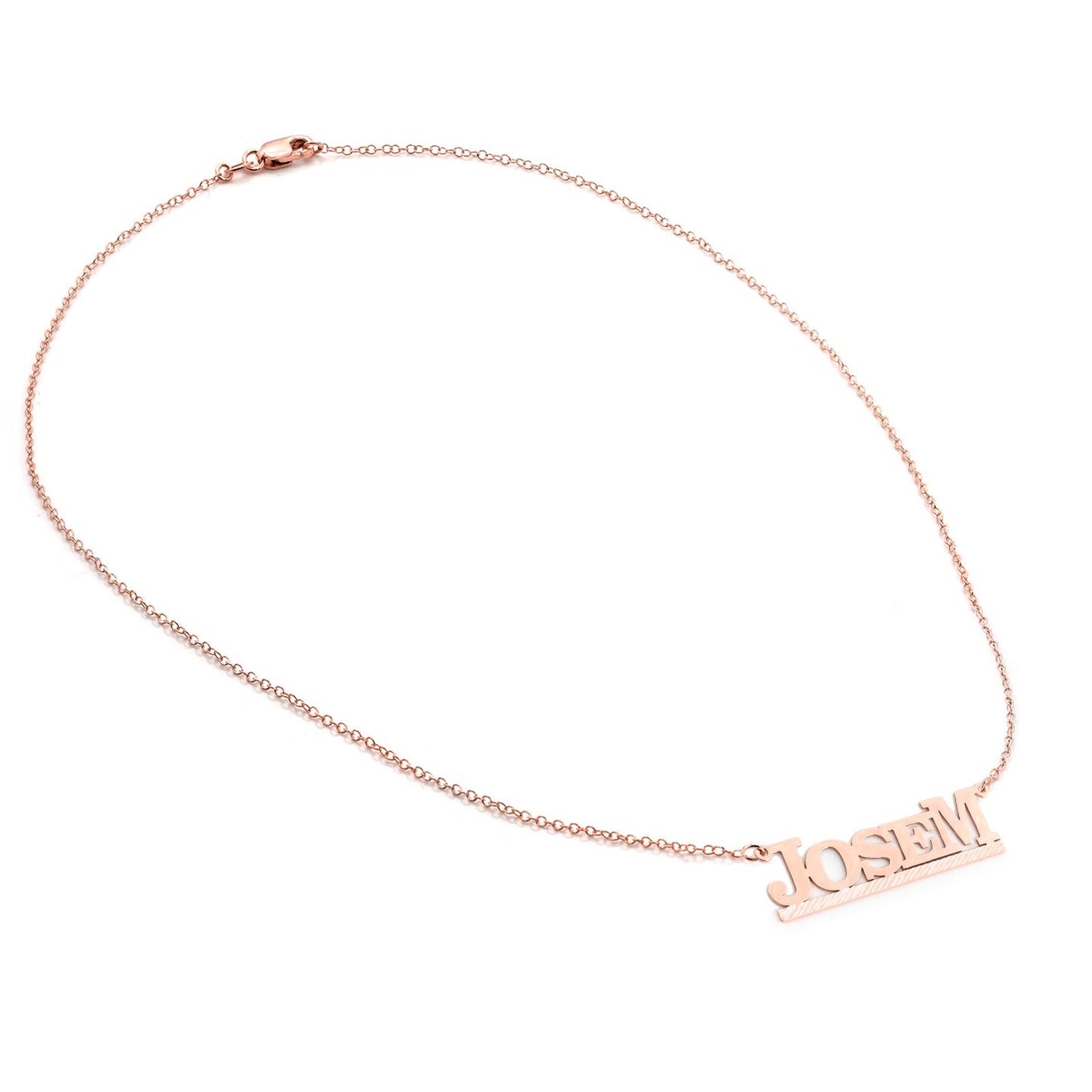 Custom Sterling Silver Solid Nameplate Necklace