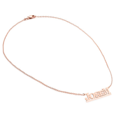 Custom Sterling Silver Solid Nameplate Necklace