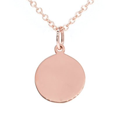Engravable Disc Pendant in 14K Gold | 9.5mm and 22mm sizes