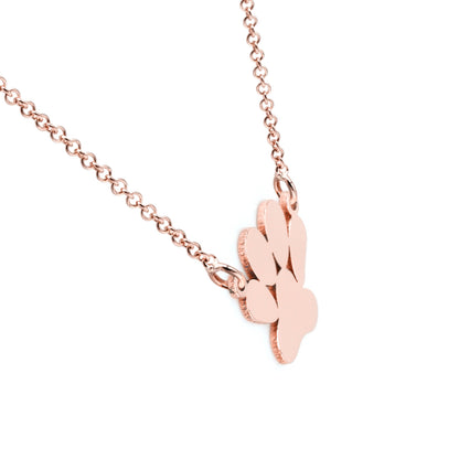 Customizable 14K Gold Dog Paw with Chain and Engravable | High Polish