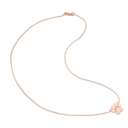 Customizable 14K Gold Dog Paw with Chain and Engravable | High Polish