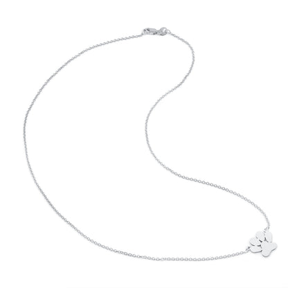 Customizable 14K Gold Dog Paw with Chain and Engravable | High Polish